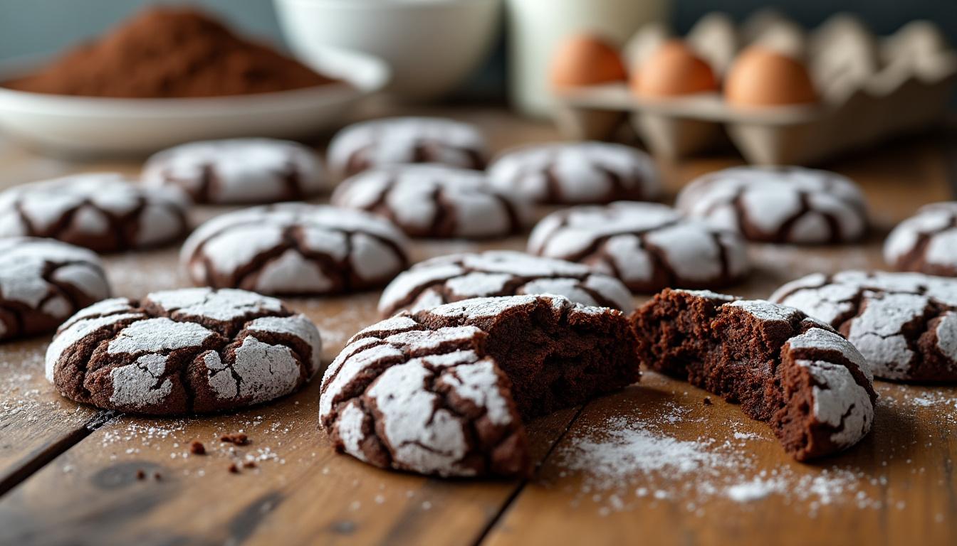 découvrez notre recette facile des crinkles au chocolat pour des biscuits fondants et craquelés à la perfection. suivez nos astuces pour réussir cette gourmandise irrésistible.