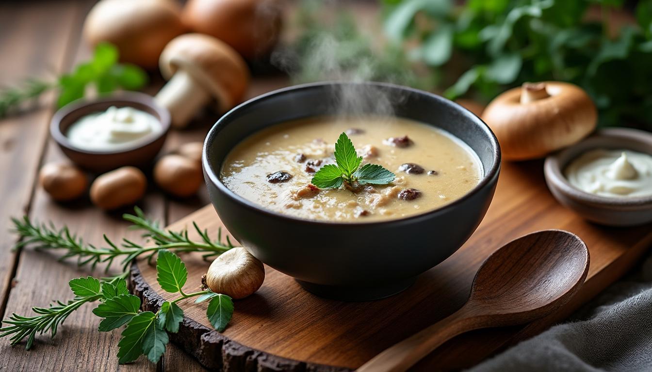 découvrez notre recette facile de soupe de champignons pour préparer un plat savoureux et réconfortant en quelques étapes simples.